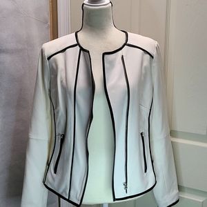 Ladies Dress Jacket w/Leather trim